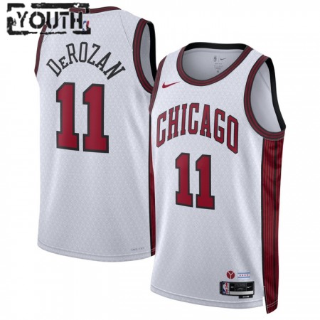 NBA Børn Trøje Chicago Bulls Demar Derozan 11 2022-23 Nike City Edition Hvid Swingman NBA Børn Trøje Chicago Bulls Demar Derozan 11 2022-23 Nike City Edition Hvid Swingman
